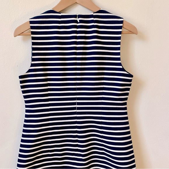 J. Crew—Rhinestone Cotton Linen Striped Sleeveless Sheath Dress (Size 2) - Picture 4 of 7